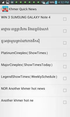 Khmer Quick News android App screenshot 0